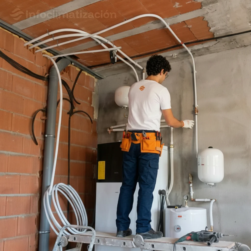 Montaje de sala de maquinas en obra nueva